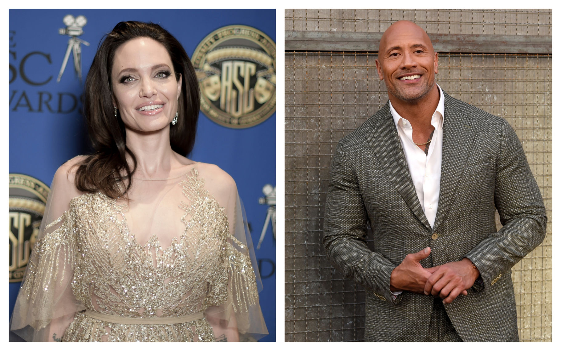 2. Angelina Jolie and Dwayne Johnson